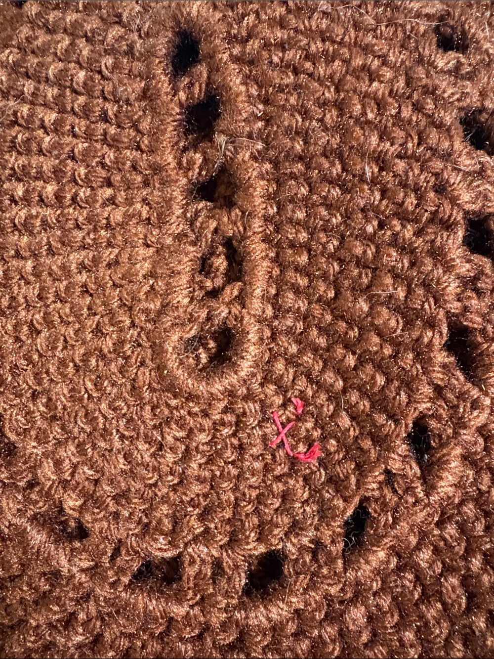 Vintage Brown Crochet Oval placemat- Home Accents - Picture 5 of 7